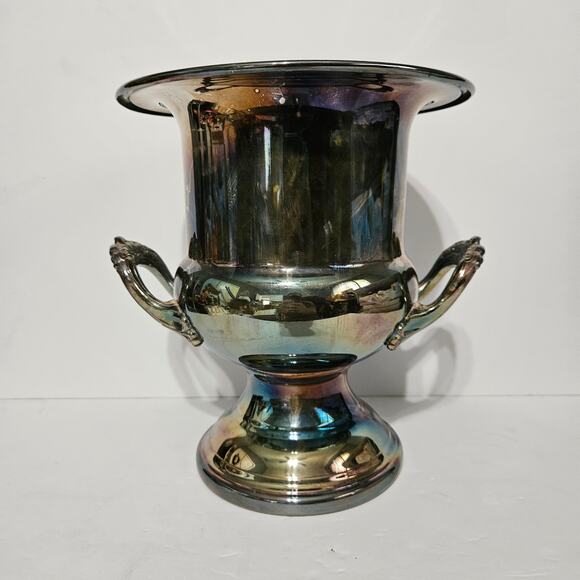 Vintage Newport Gorham SilverPlate Wine Champagne Chiller Bucket YB346 Patina - Picture 1 of 9